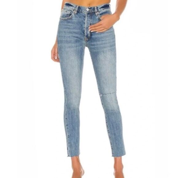 We the Free People high rise button fly skinny jean 26 - Picture 1 of 12